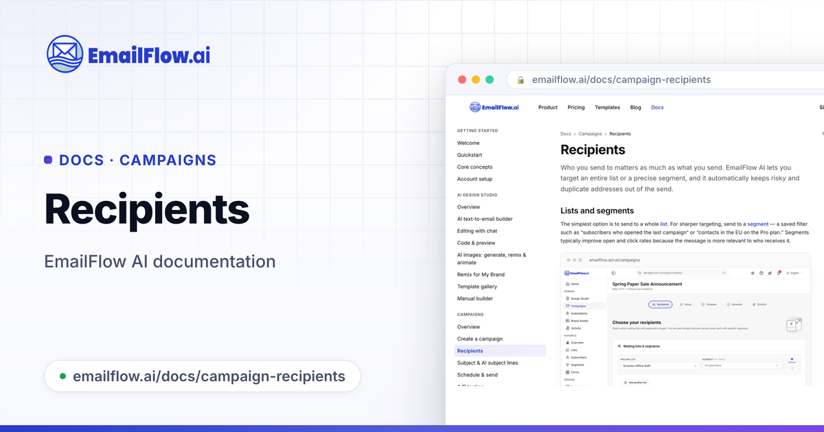 Recipients — EmailFlow AI Docs