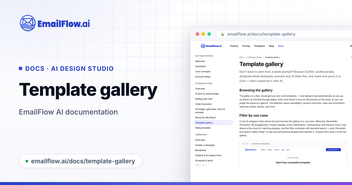 Template gallery — EmailFlow AI Docs